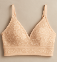 Elegant Floral Lace Bra Non-Padded Comfort Fit Stylish & Comfortable Design