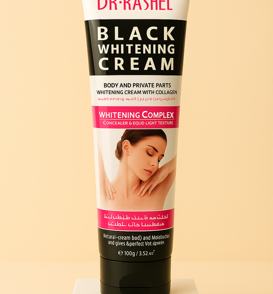 Black Whitening Cream with Collagen – For Body & Private Parts, Lightens and Enhances Skin Texture