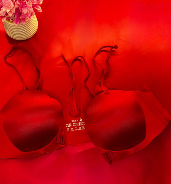 Single Padded Very Soft Check Design Foamy T-Shirt Bra