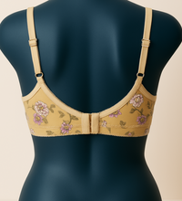 Comfortable Floral Print Bralette Soft Cotton Design Non-Padded for Everyday Wear
