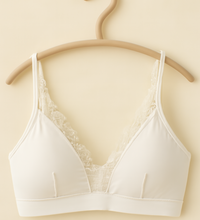 Light-Padded Soft Lace Trimmed Non-Wired Bra Elegant & Comfortable Everyday Wear